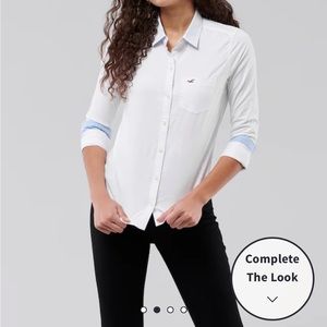 Hollister Oxford Stretch Button Shirt